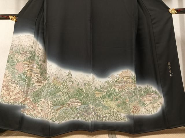 平和屋着物□豪華色留袖 寿光織 光琳かるた 暈し染め 金銀糸