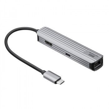 サンワサプライ USB Type-Cマルチ変換アダプタ HDMI LAN付 USB-3TCHLP7S