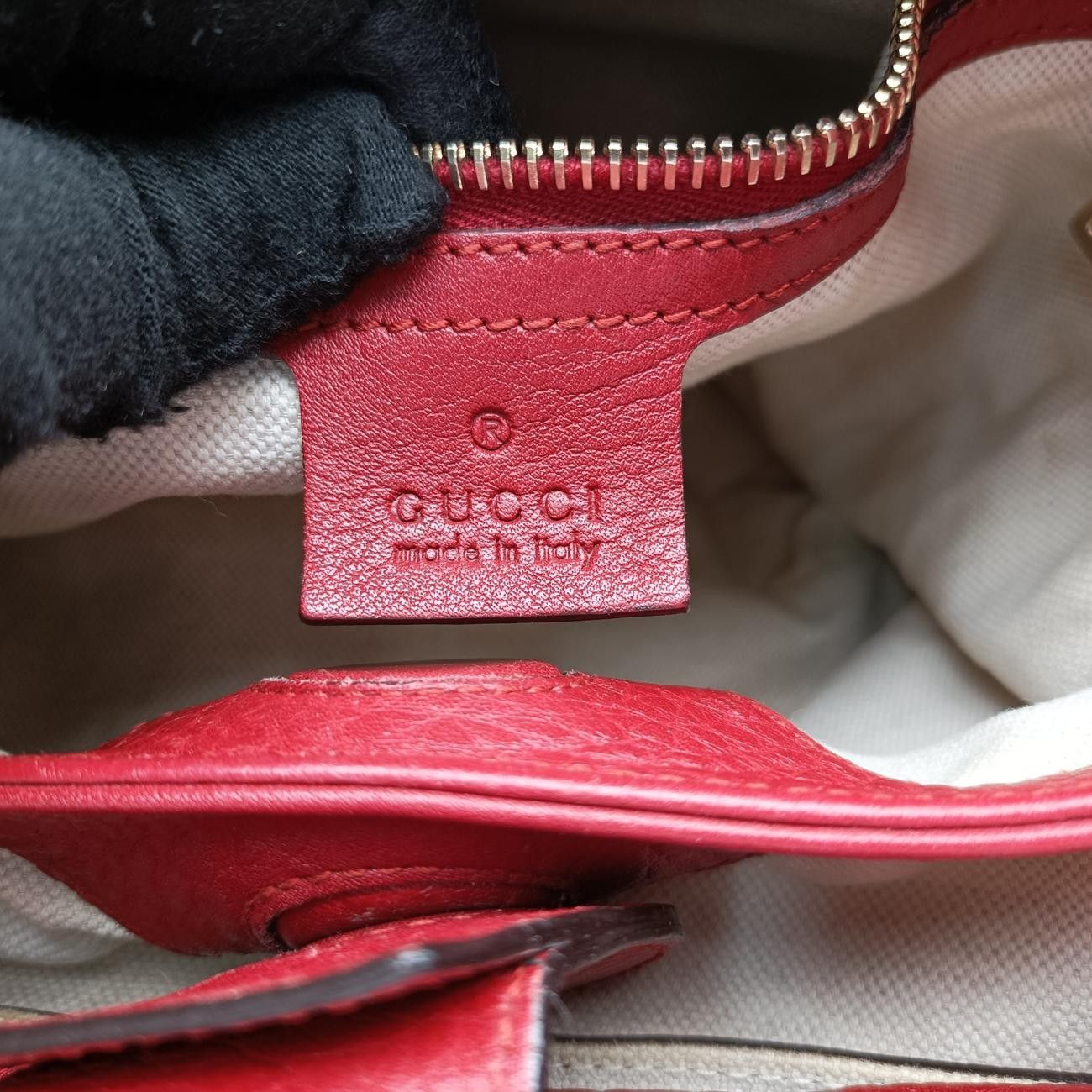 グッチGucciバンブーショッパーレッドレザー336032I015436108