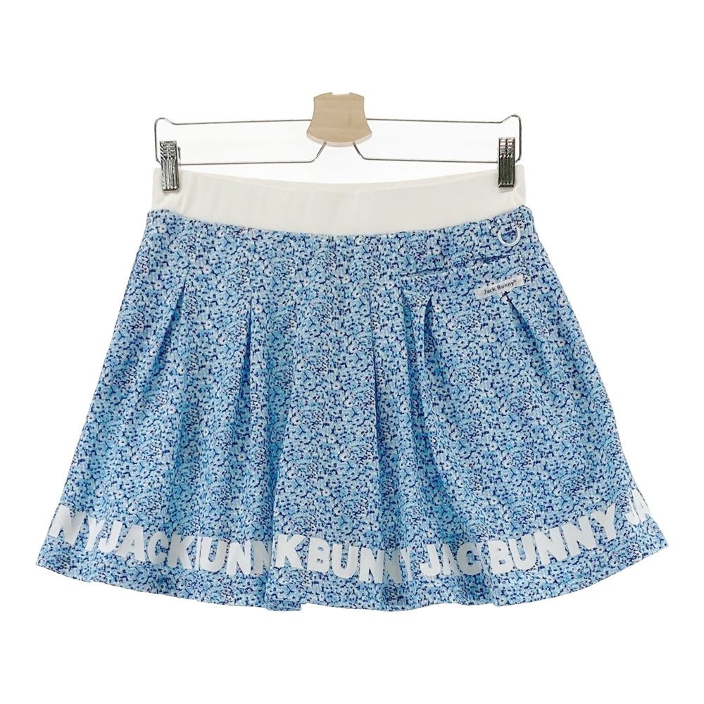 サイズ 2 JACK BUNNY ジャックバニー インナー付きスカート 総柄 ブルー系 240101452452 ゴルフウェア レディース ストスト
