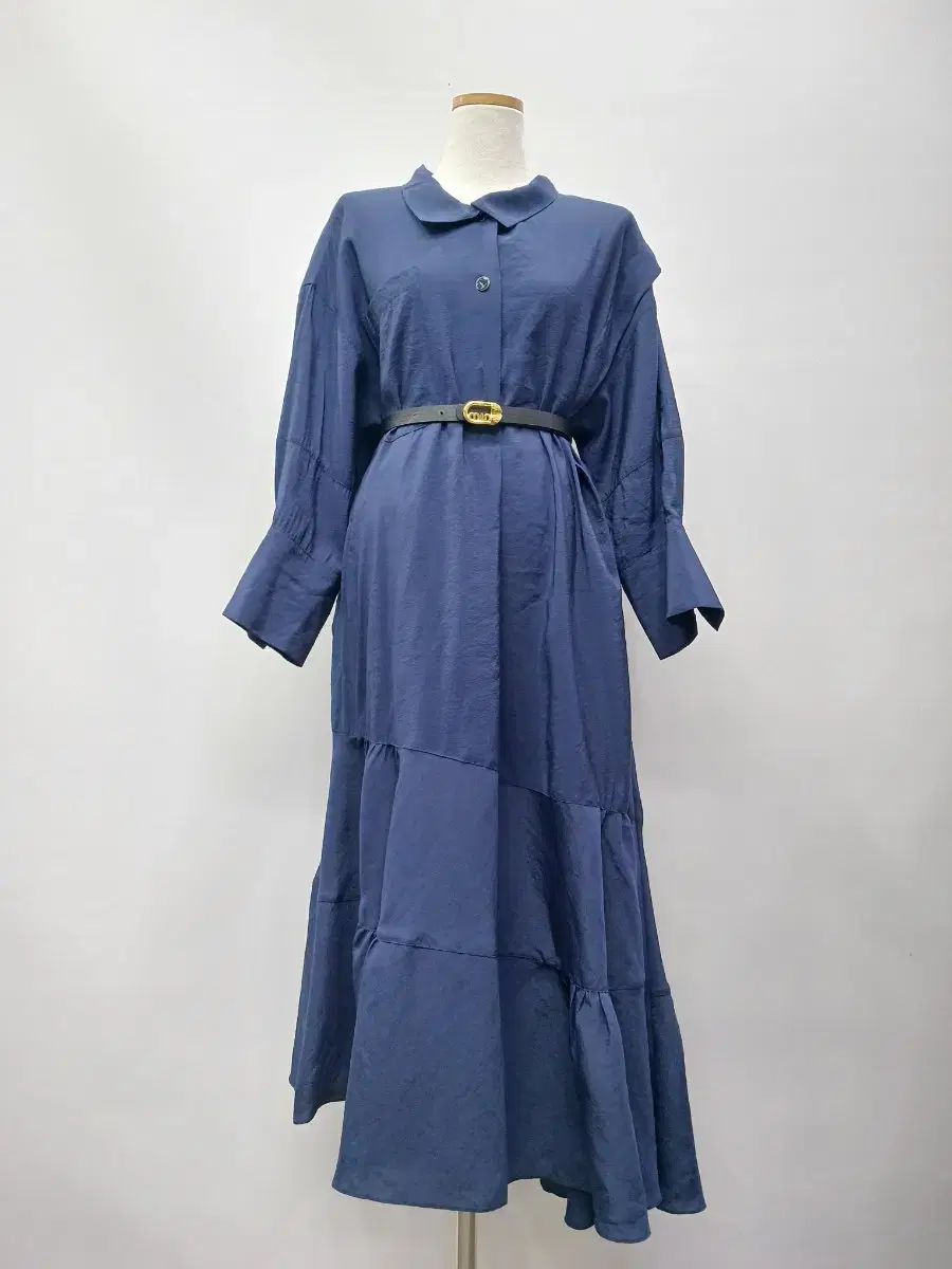 M19 レリアン Leilian ワンピース 13号サイズ ゆったり 七分袖 涼しげ