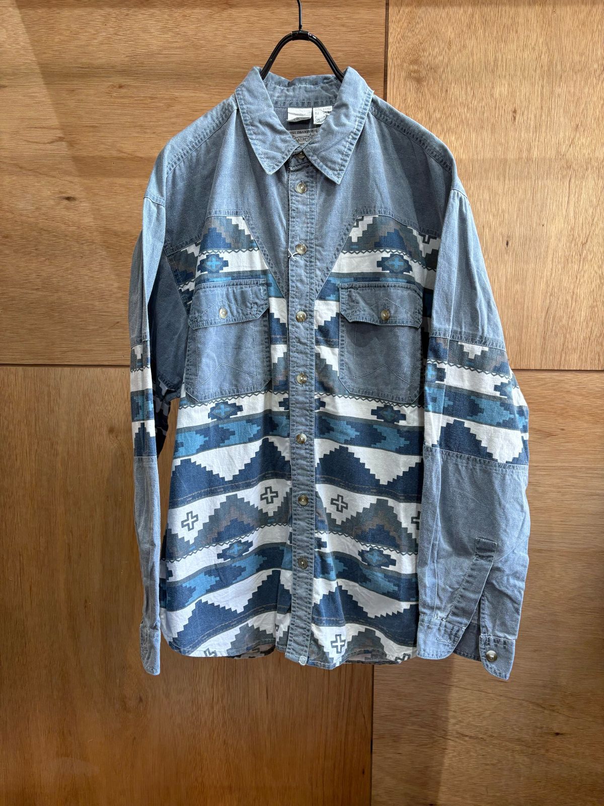 【USED WEAR】Used NATIVE Pattern LS Shirt