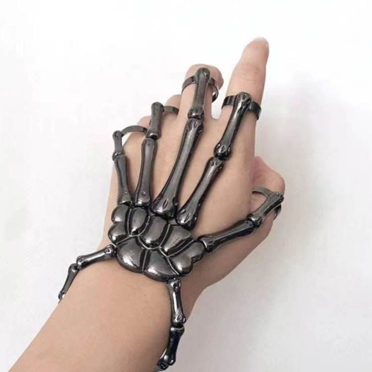 ドクロ ハンド ブレスレット アーマーリング 髑髏 スカル アクセサリー