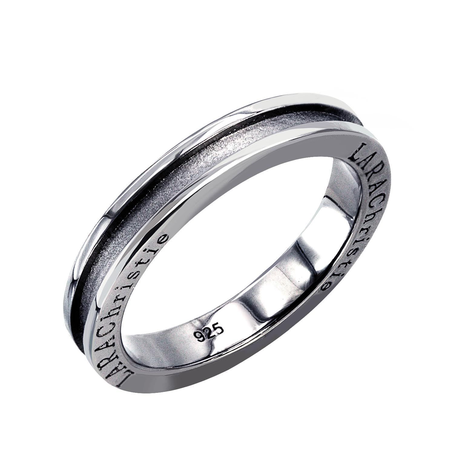RingSize 21 ララクリスティー リング 指輪 メンズ シルバー ネーヴェ BLACK Label 21号 cr5904-b-21