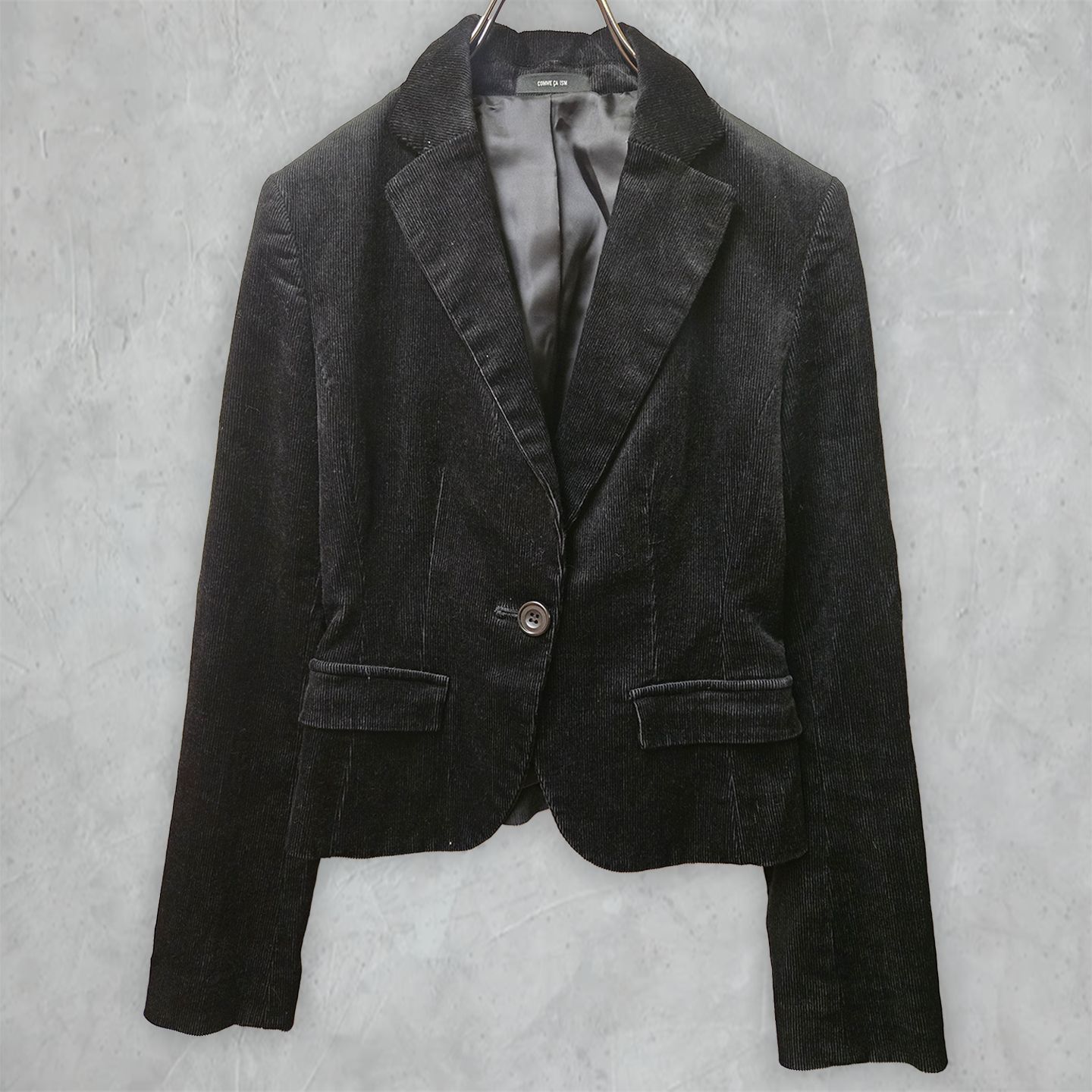 COMME CA ISM Beautiful Silhouette Tailored Jacket L Black 