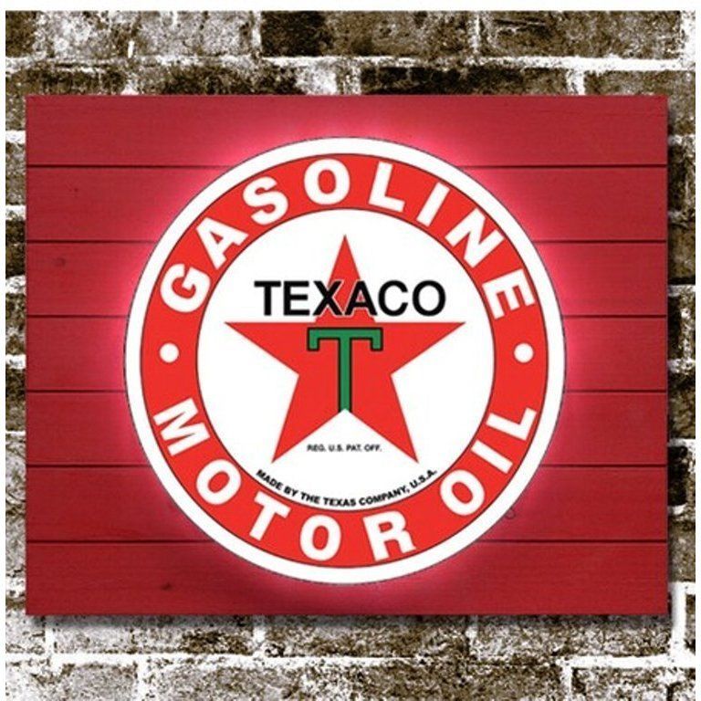 バックリット LED プランク サイン TEXACO 照明器具 バー用品 インテリア アメリカン雑貨