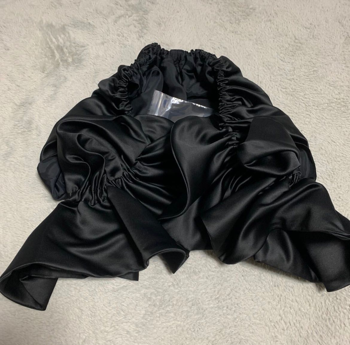 COMME des GARCONS◆トップス/M/ポリエステル/BLK/無地/GK-K804/フリルボレロ COMME des GARCONS コムデギャルソン トップス フリルボレロ S