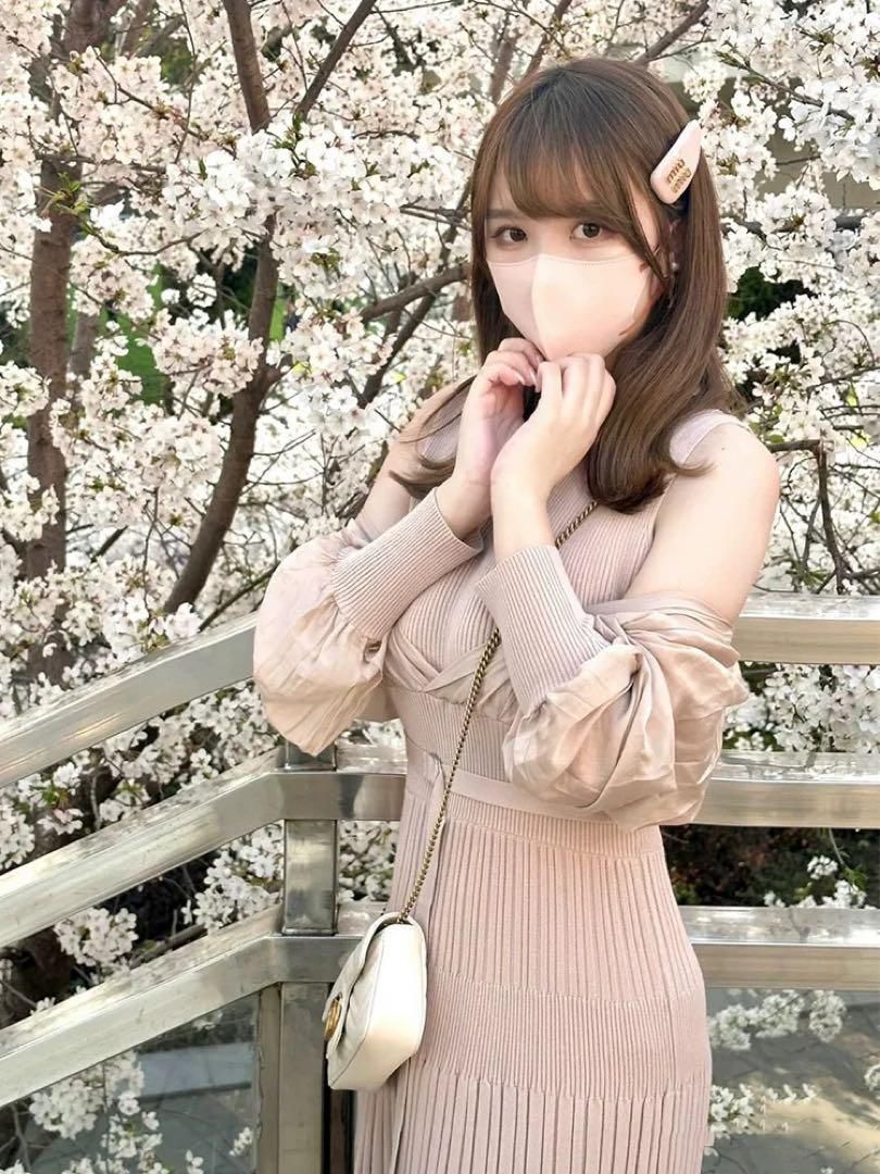 ♥ 春のお出かけに ドッキングフ ニットワンピース