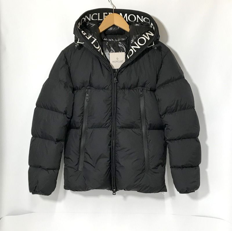 MONCLER MONTCLA GIUBBOTTO ダウンジャケット 美品 ロゴ 刺繍 フード 