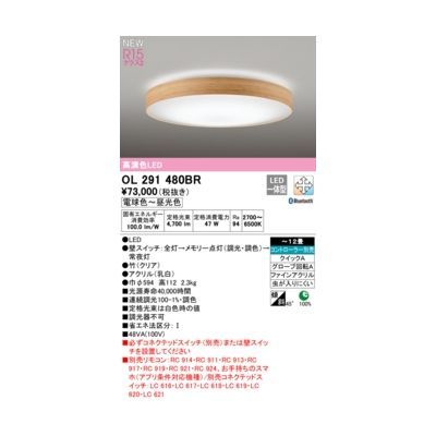 【新品・7営業日以内発送】オーデリック ODELIC OL291480BR LEDシーリングライト【沖縄離島販売不可】
