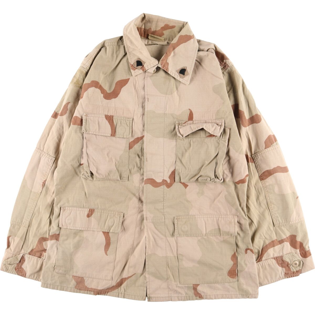 古着 米軍実品 3C デザートカモ 迷彩柄 B.D.U ミリタリージャケット USA製 MEDIUM-REGULAR メンズM ヴィンテージ/eaa369490