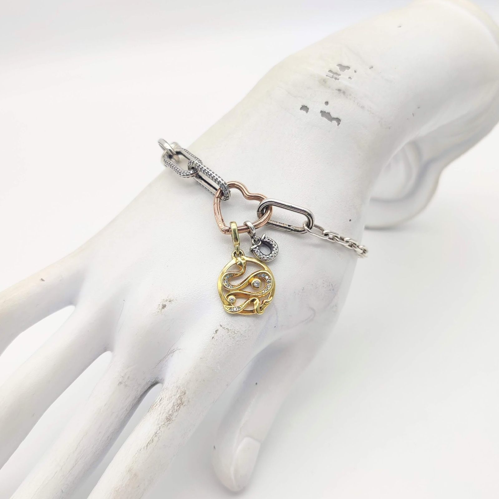 PANDORA パンドラ シルバー925 ブレスレット チェーン付き 【新品・正規品】ボックス・ショッパー付 PANDORA (パンドラ