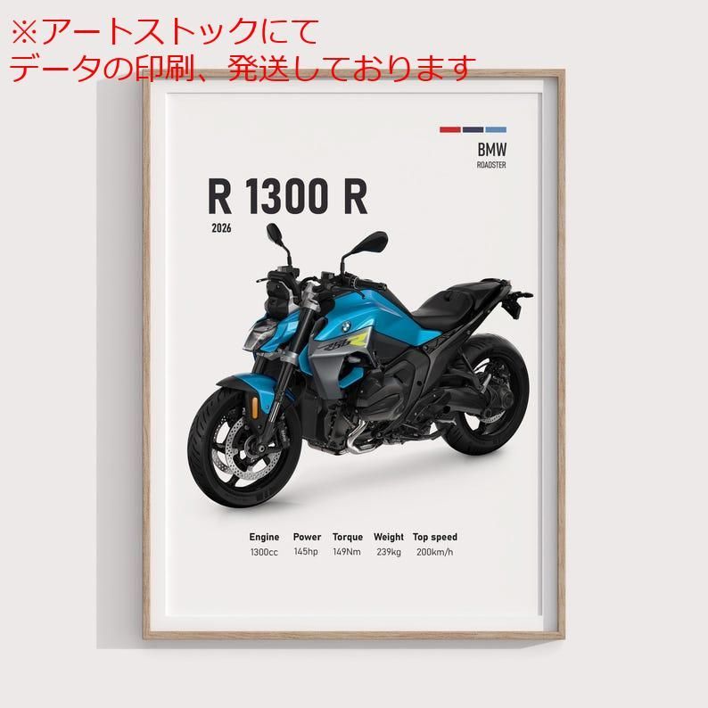 mz ポスター A1 サイズ (~A4まで対応可) 2026 BMW R 1300 R ポスター ボクサーロードスター ウォールアート ガレージ装飾 BMW R 1300 R ポスター BMWモーター