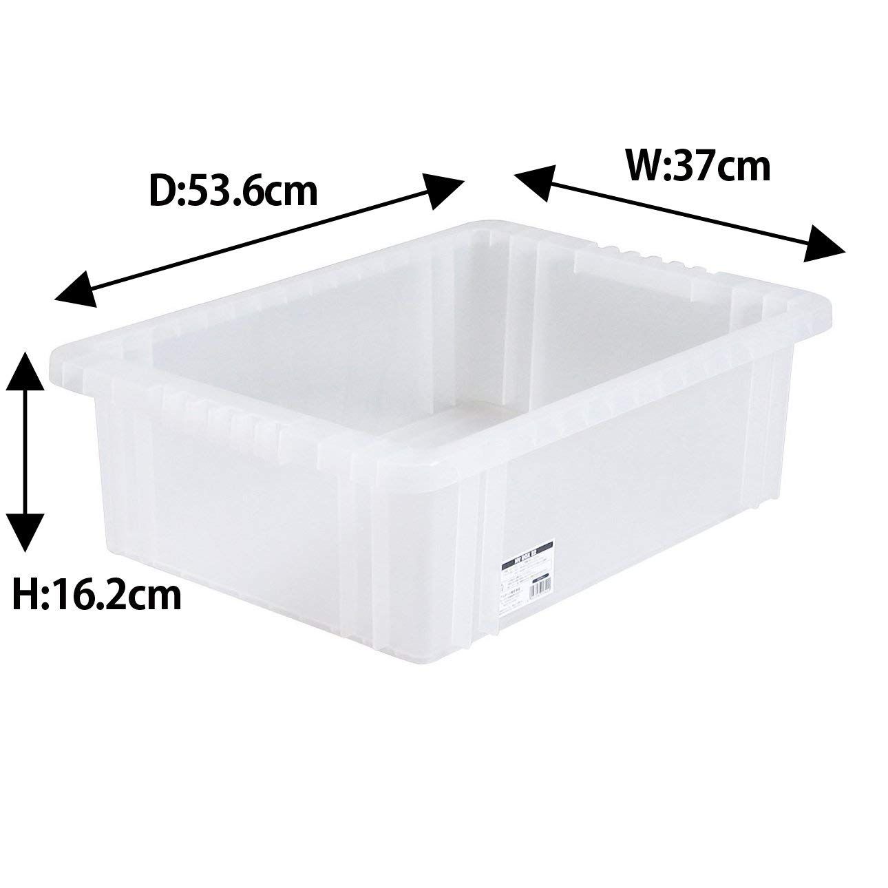 全品売り尽くし！ JEJアステージ 収納ボックス NVボックス 22 クリア 奥行53.6×高さ16.2×幅37cm 10個セット 【激安大特価！】