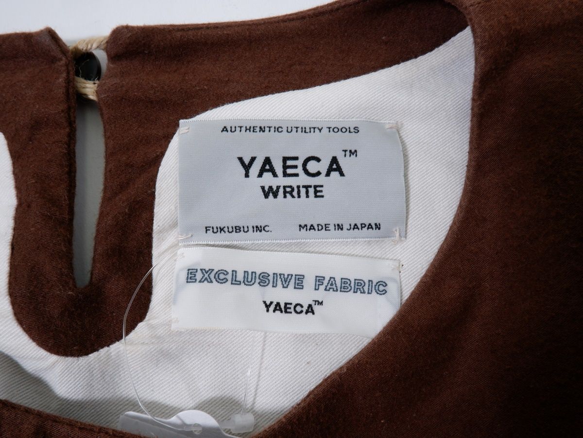 YAECA WRITEヤエカライト A LINE DRESS KUSAKI REDDIDH BROWN 草木染め  