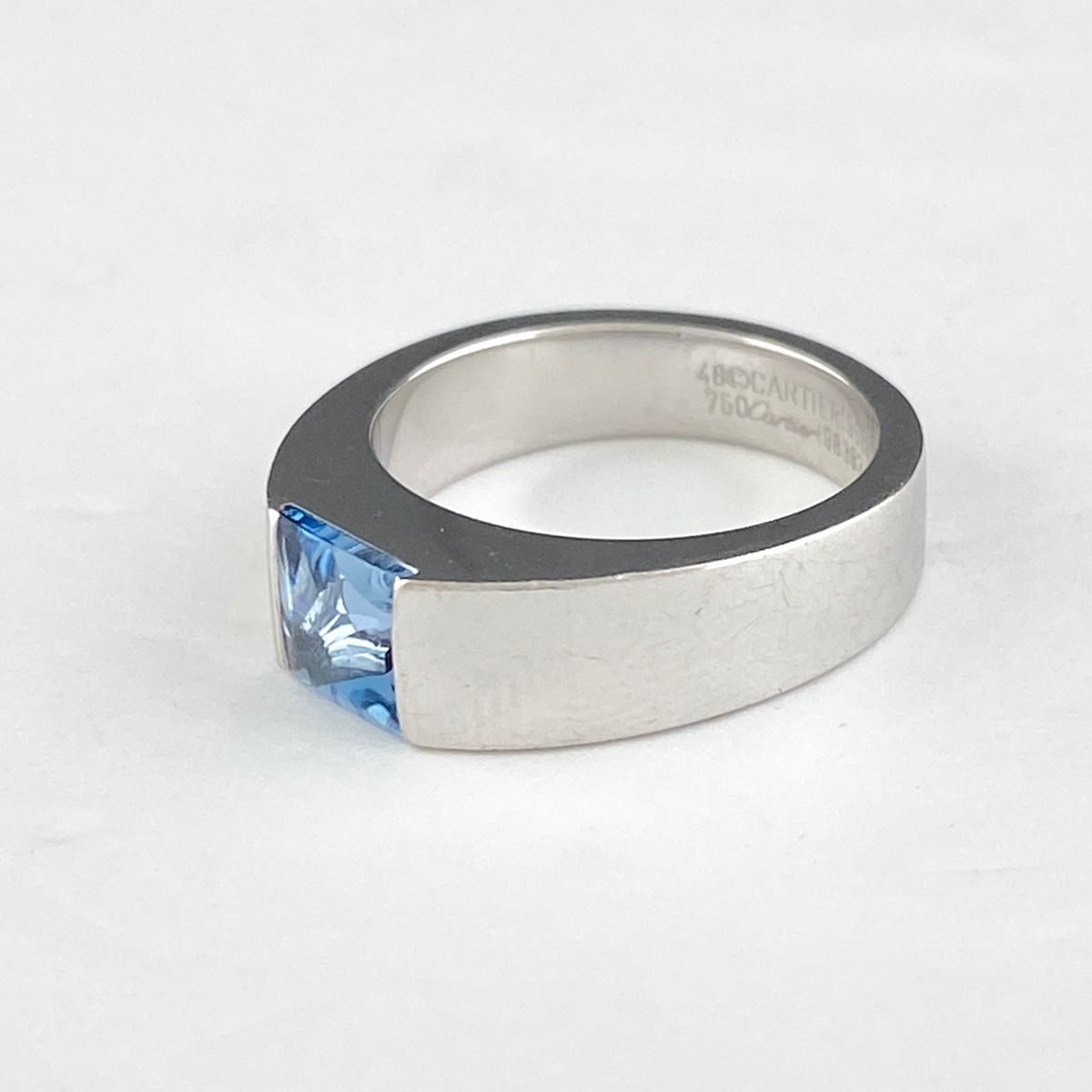 カルティエ CARTIER タンク リング WG ホワイトゴールド 指輪 アクア 