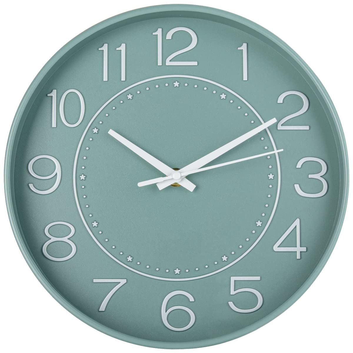 安い HZDHCLH 電波時計静音 掛け時計直径25cm アナログ 夜間秒針停止