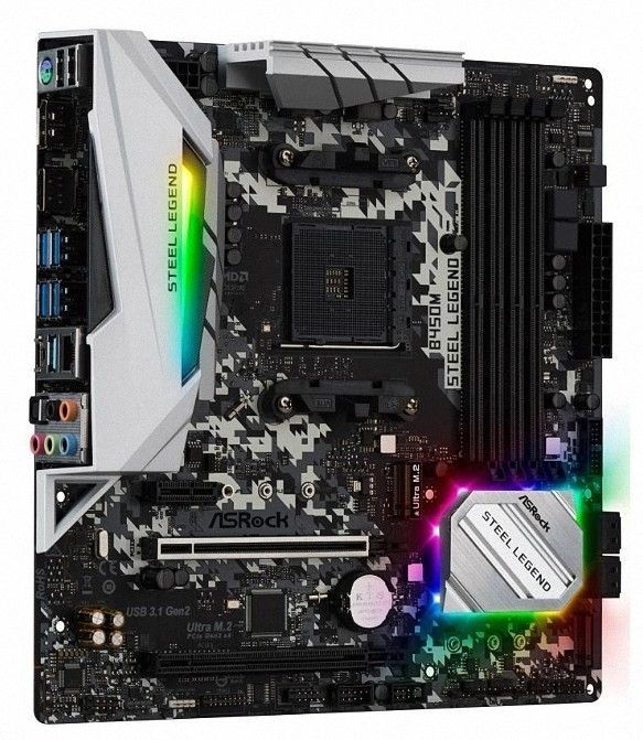 ASRock B450M Steel Legend AM4 AMD Promontory B450 SATA 6Gb/s ASRock B450M Steel Legend AM4 AMD Promontory B450 SATA 6Gb/s