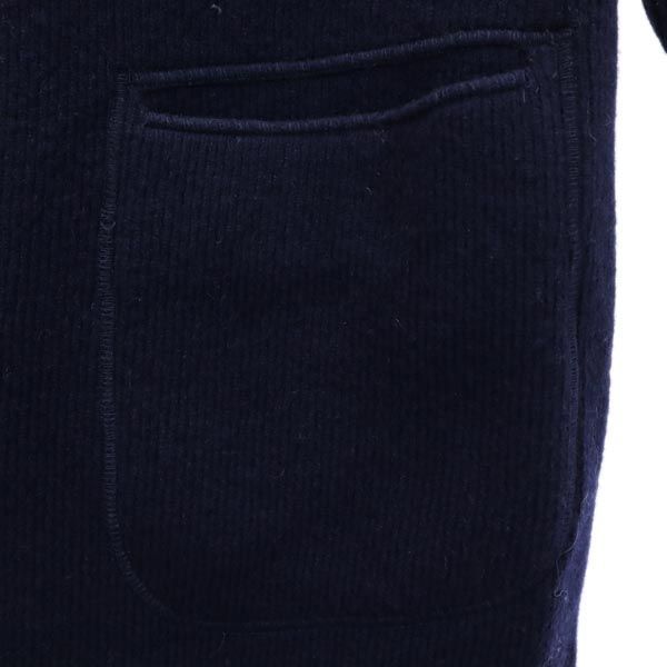 ルーチョバノッティ ニット ロング ジャケット 2 紺 LUCIO VANOTTI イタリア製 メンズ   【230114】