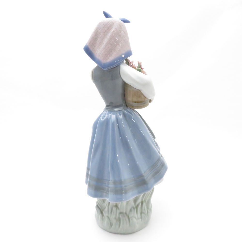 難有 LLADRO リヤドロ 1416 大事な花かご フィギュリン フラワー