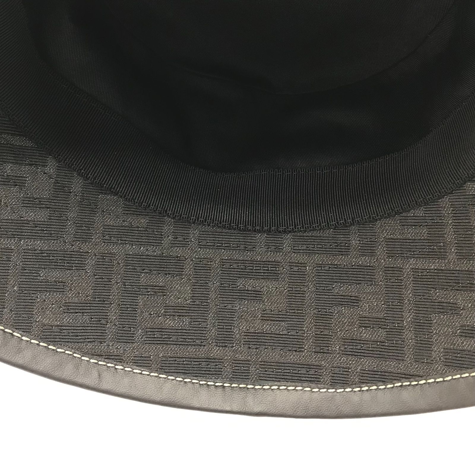 ▽【美品】FENDI/フェンディ ズッカ柄 FFモチーフ バケットハット 帽子