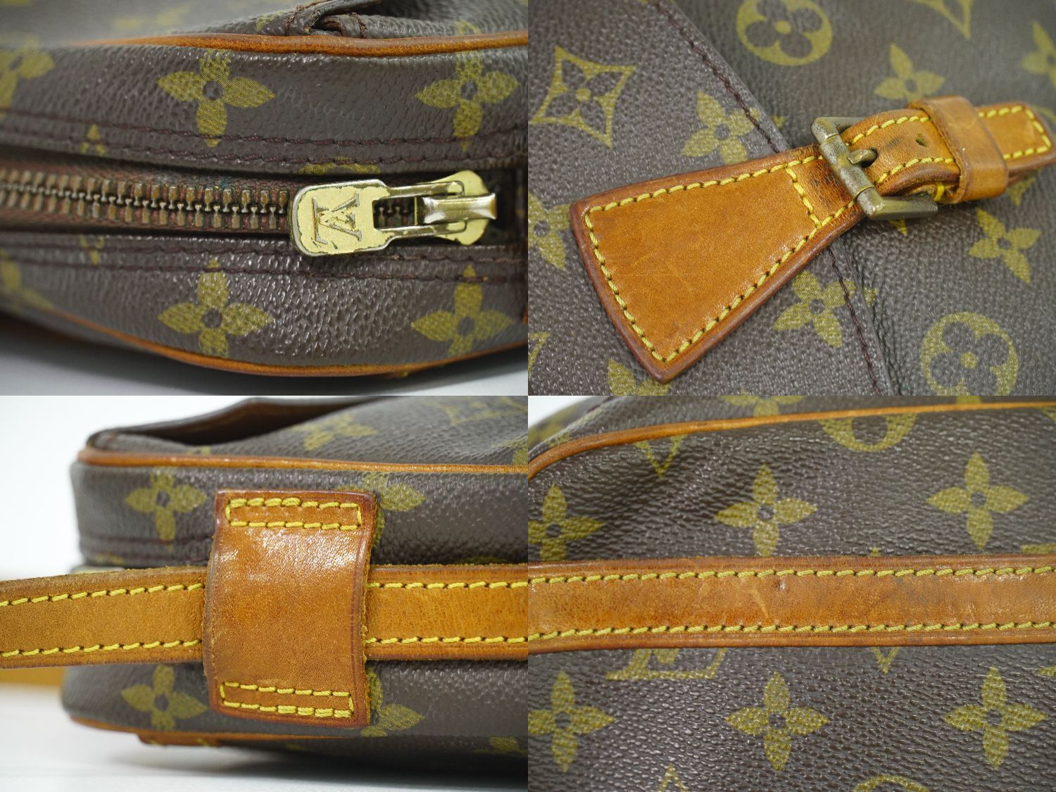 本物 ルイヴィトン LOUIS VUITTON LV ジュヌフィーユ モノグラム ショルダーバッグ ポシェット ブラウン M51227 Jeune Fille ビトン バッグ 中古 【フォロー割】