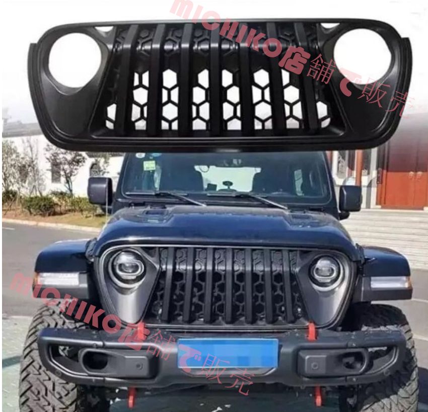 JEEP ジープ ラングラー Wrangler JL フロントグリル スナールスタイル 防虫ネット付き フロントフェイス 2018- 式対応