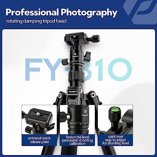 Fotopro 152CMミニ三脚軽量コンパクトトラベル三脚360度ボールヘッド電話マウント着脱式自撮り棒カメラフォン三脚最大荷重4KG
