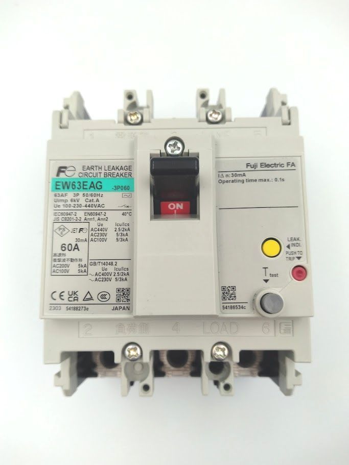 正規代理店 富士電機 FUJI ELECTRIC 一般配線用漏電遮断器 EW63EAG-3P060B