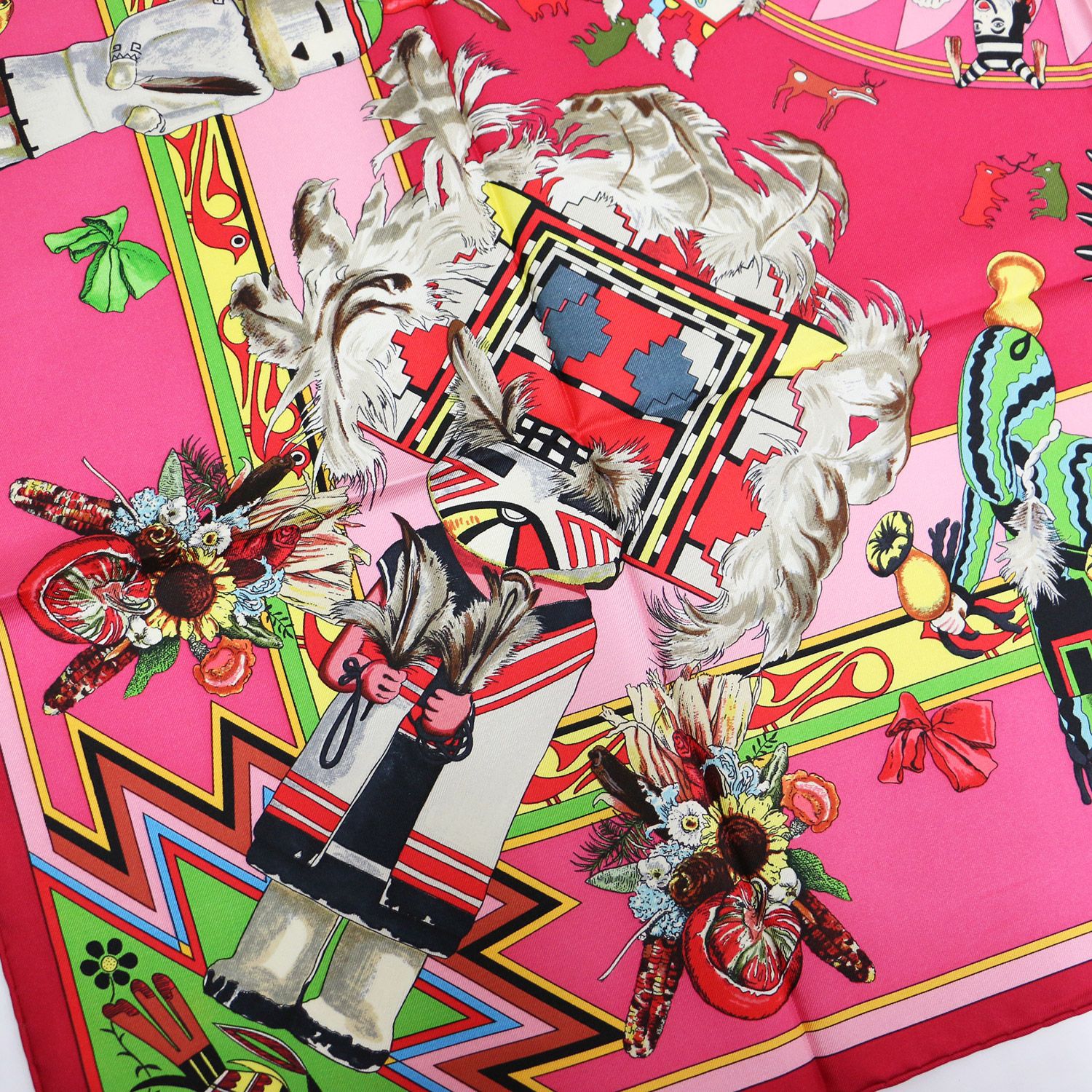 エルメス カレ90 シルク ピンク系 エルメス スカーフ カレ90 シルク ピンク系 エルメス HERMES カレ90 DE