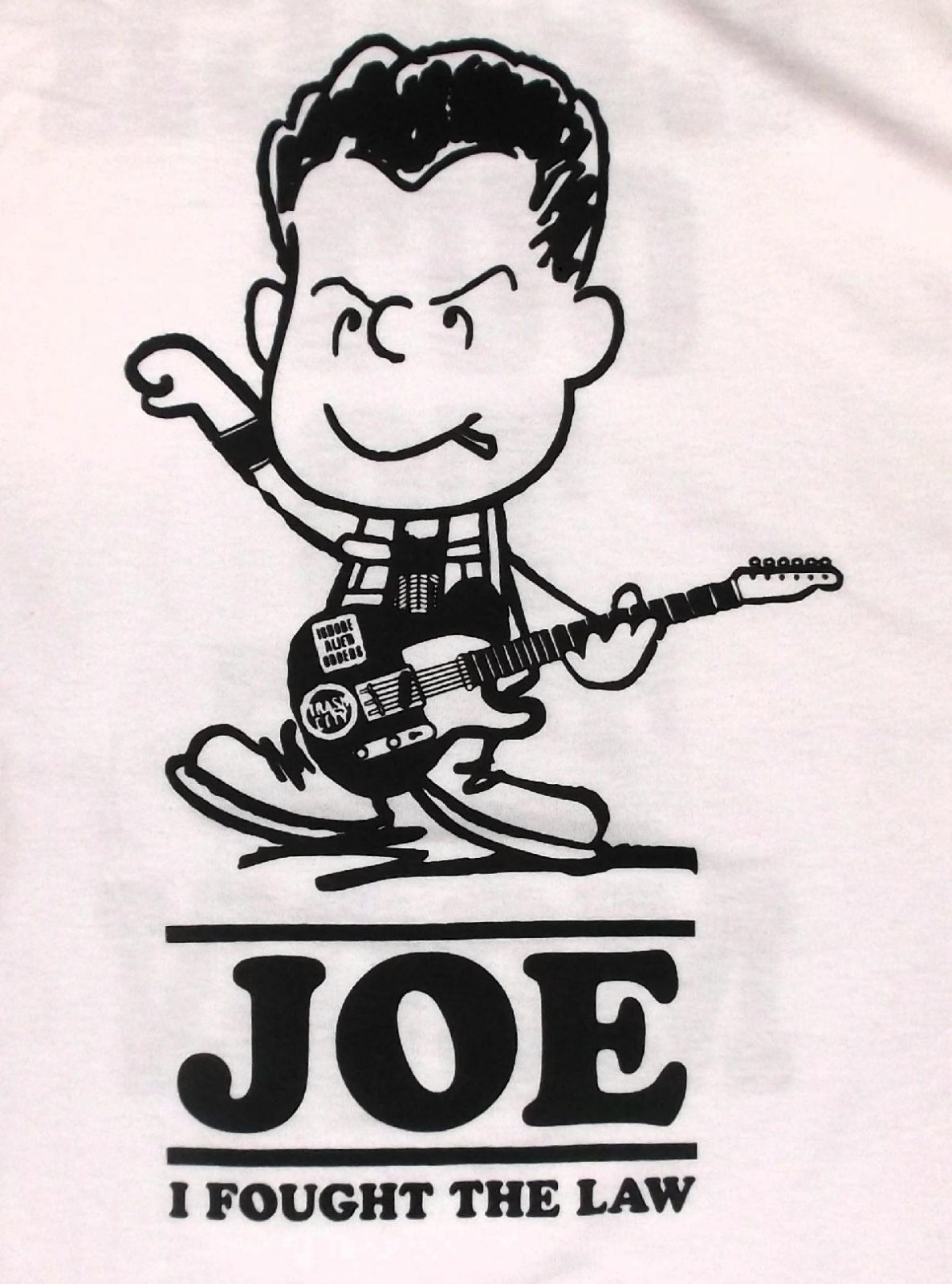 ピーナッツ パロディ Tシャツ ジョー ストラマー Joe Strummer 白