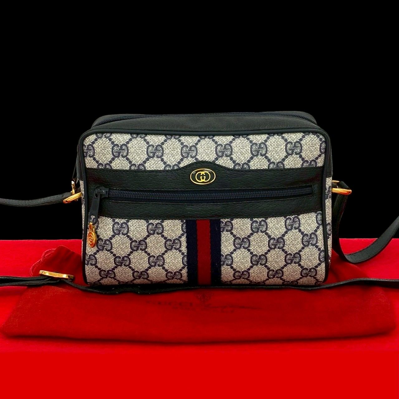 9148 グッチ カードケース オールド シェリーラインGロゴ ヴィンテージ Vintage Old GUCCI GG Supreme Tote Bag Web Line