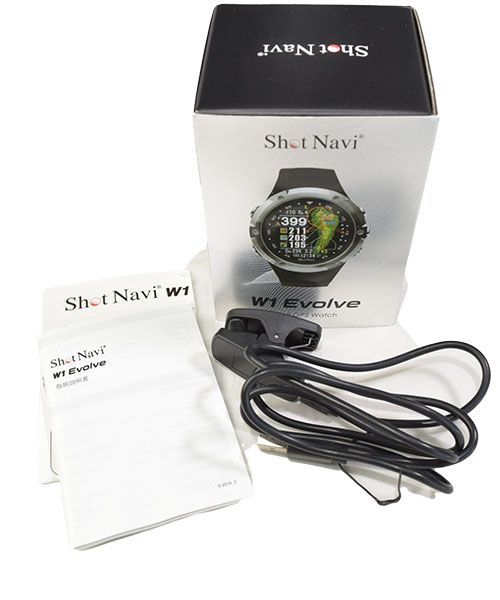 送料0円】Shot Navi｜ショットナビ｜GPSナビ｜W1 Evolve｜ブラック