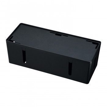 サンワサプライ ケーブル＆タップ収納ボックス Lサイズ ブラック CB-BOXP3BKN2