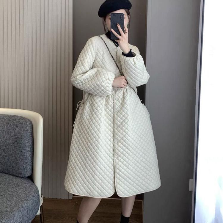 キルト 中綿コート コート 羽織り 防寒 ライトアウター キルティング ノー コート アウター 冬 キルティングジャケット Aライン 軽量 暖かい ロングコート 大きいサイズ 長袖 ゆったり 中綿 koisu606042