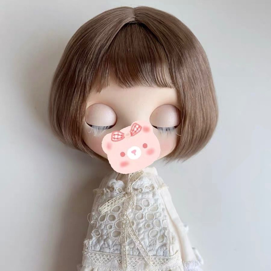 倉庫整理 品 ブライス ウィッグ モヘアウィッグ 海外作家 ボブ 薄茶