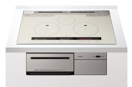 商品配送のみ 日立ビルトインIHクッキングヒーター火加減マイスター幅75cm3口IHラク旨グリル-オーブン4色カラー液晶HT-M8STWFSシルバー