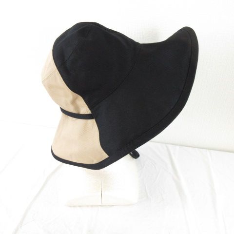 ツユミ TSUYUMI デュアルコットンドリルハット 帽子 黒 ベージュ M A970 WWW_SMP1DAWEKUDUS_SCH_ID