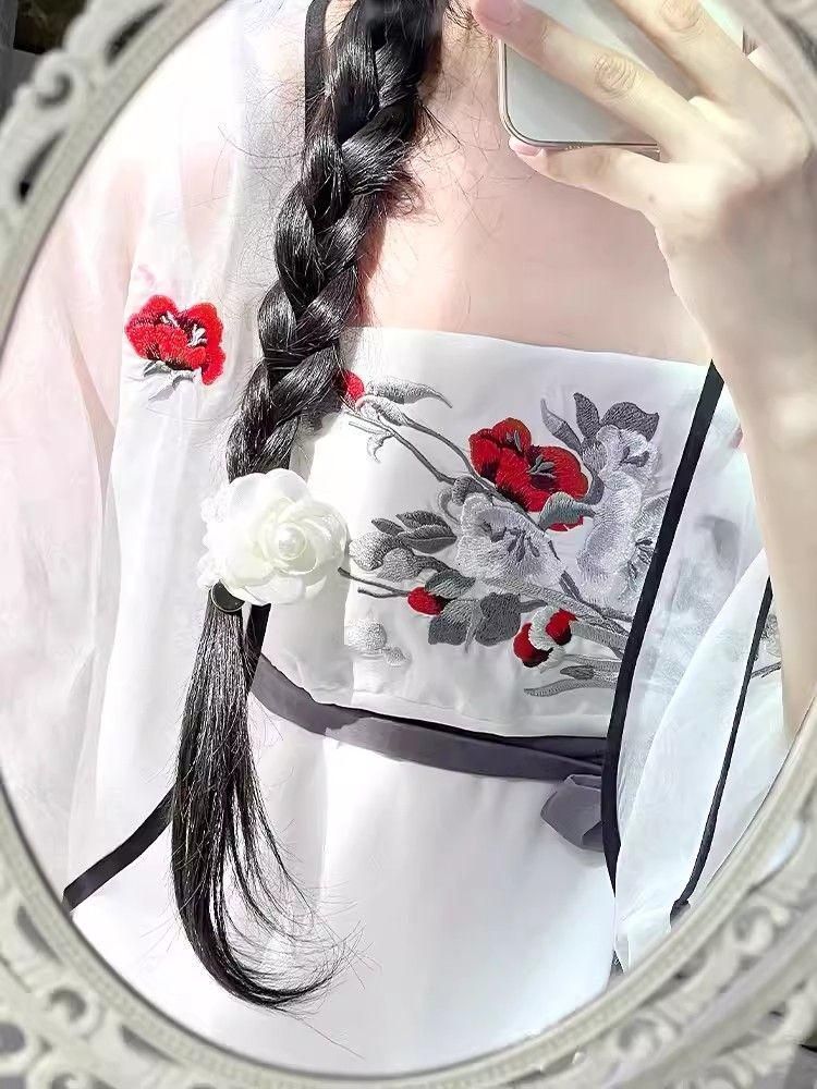 幅広い用途に使える HF-163 豪華刺繍 漢服 かんふく 古風衣装 レトロ風 中華ロリータ コスプレ ワンピース 唐装 仙女服 中華風 美しい刺繍 インパクトのある