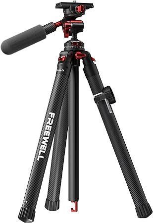 Freewell カーボンファイバー リアルトラベル三脚 360°ボールヘッド カメラとスマートフォン用