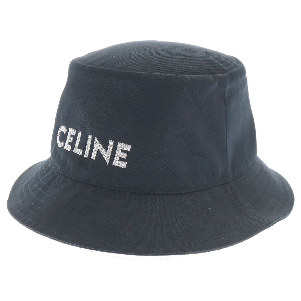 CELINE セリーヌ ロゴ スタッズ バケットハット ブラック 2AUO7968P 帽子