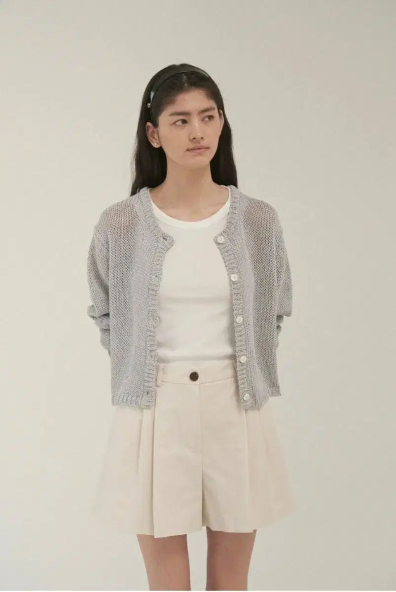 カーディガン ライトブルー