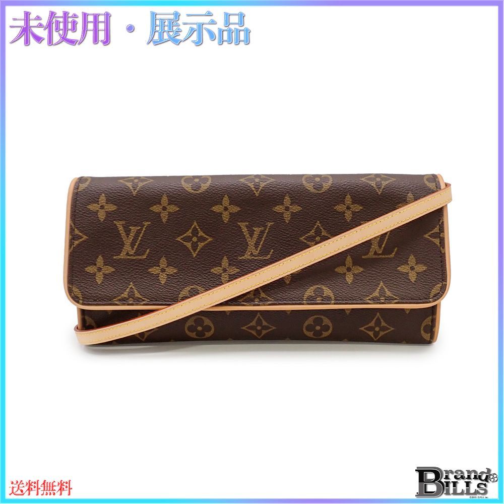 LOUIS VUITTON◇ポシェット・ツインGM_モノグラム・キャンバス_BRW/PVC/BRW Tagged