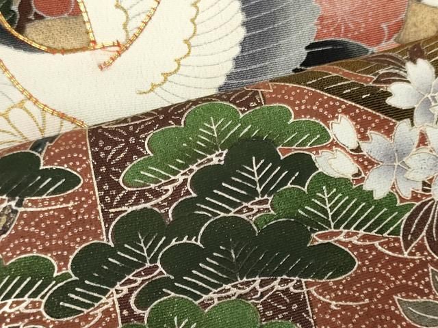 平和屋着物○豪華黒留袖 友禅 作家物 吉祥花文 暈し染め