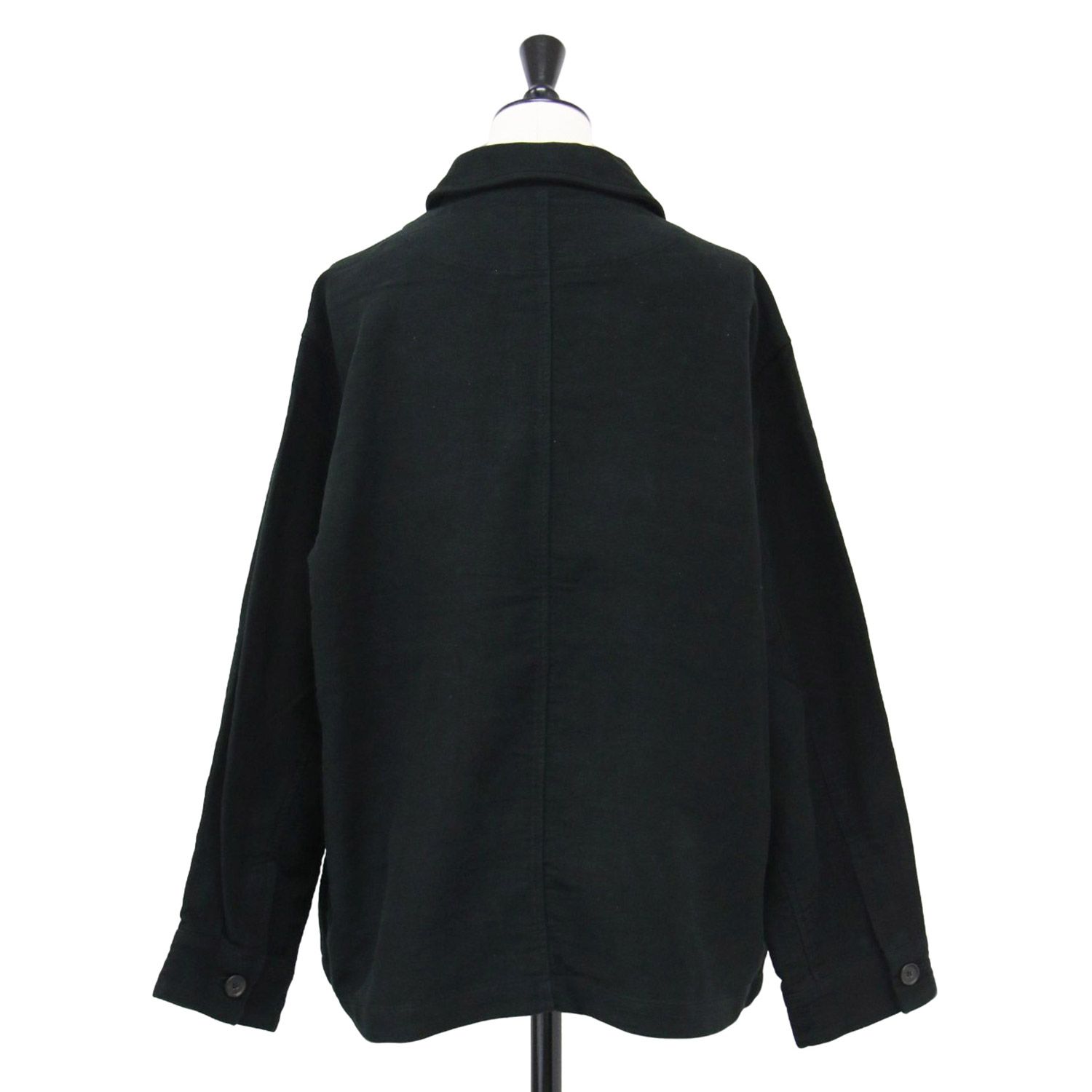 HUIS ハウス ジャケット ブラック 黒 サイズ 24秋冬 モールスキン CPOジャケット ミリタリージャケット 長袖 ステン ワイド コットン アウター ブルゾン 上着 レディース