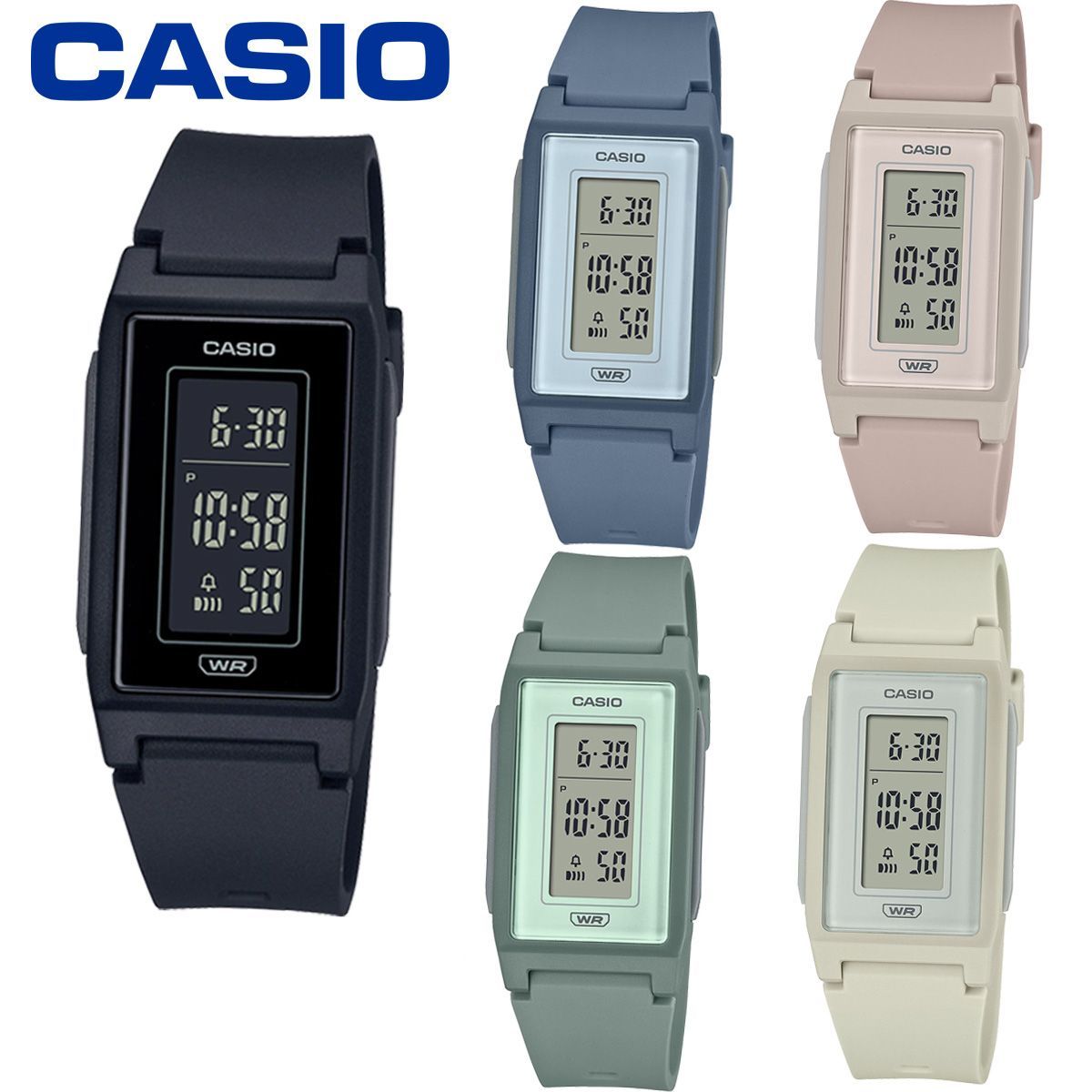 CASIO カシオ STANDARD DIGITAL スタンダード デジタル LF-10WH シンプル 腕時計 ユニセックス 時計 レディース キッズ  女性 子供 ビジネスウォッチ デジタルウォッチ 簡単操作 パステルカラー くすみカラー ニュアンスカラー