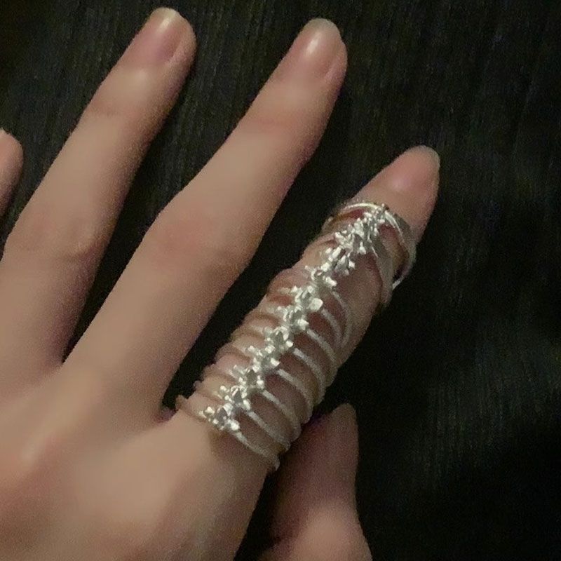 アーマーリング 骨格モチーフ リング フリーサイズ 指輪 メンズ