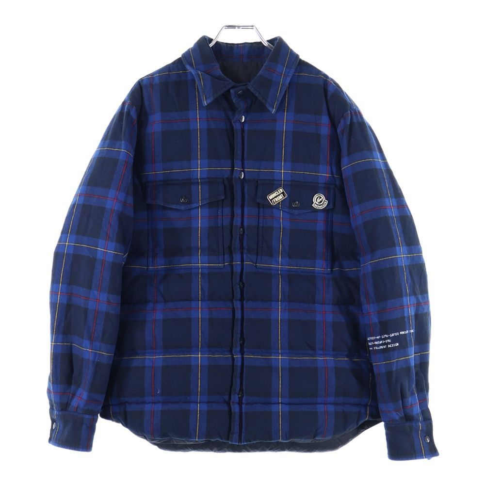 MONCLER モンクレール 19AW×fragment design MORANT フラグメント チェック柄ダウンジャケット ブルー E209U4030450