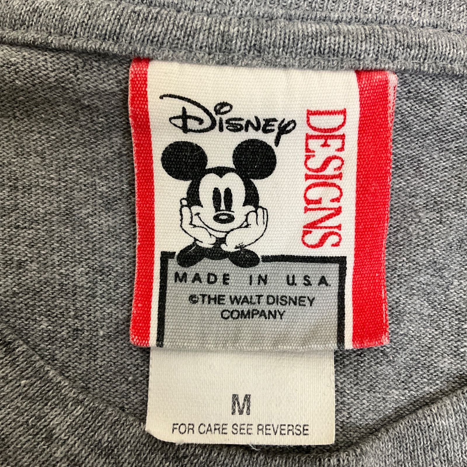 USA製 90年代 90s Disney ディズニー ミッキーマウス Tシャツ 古着 メンズM グレー ヴィンテージ ビンテージ 【f240416005】