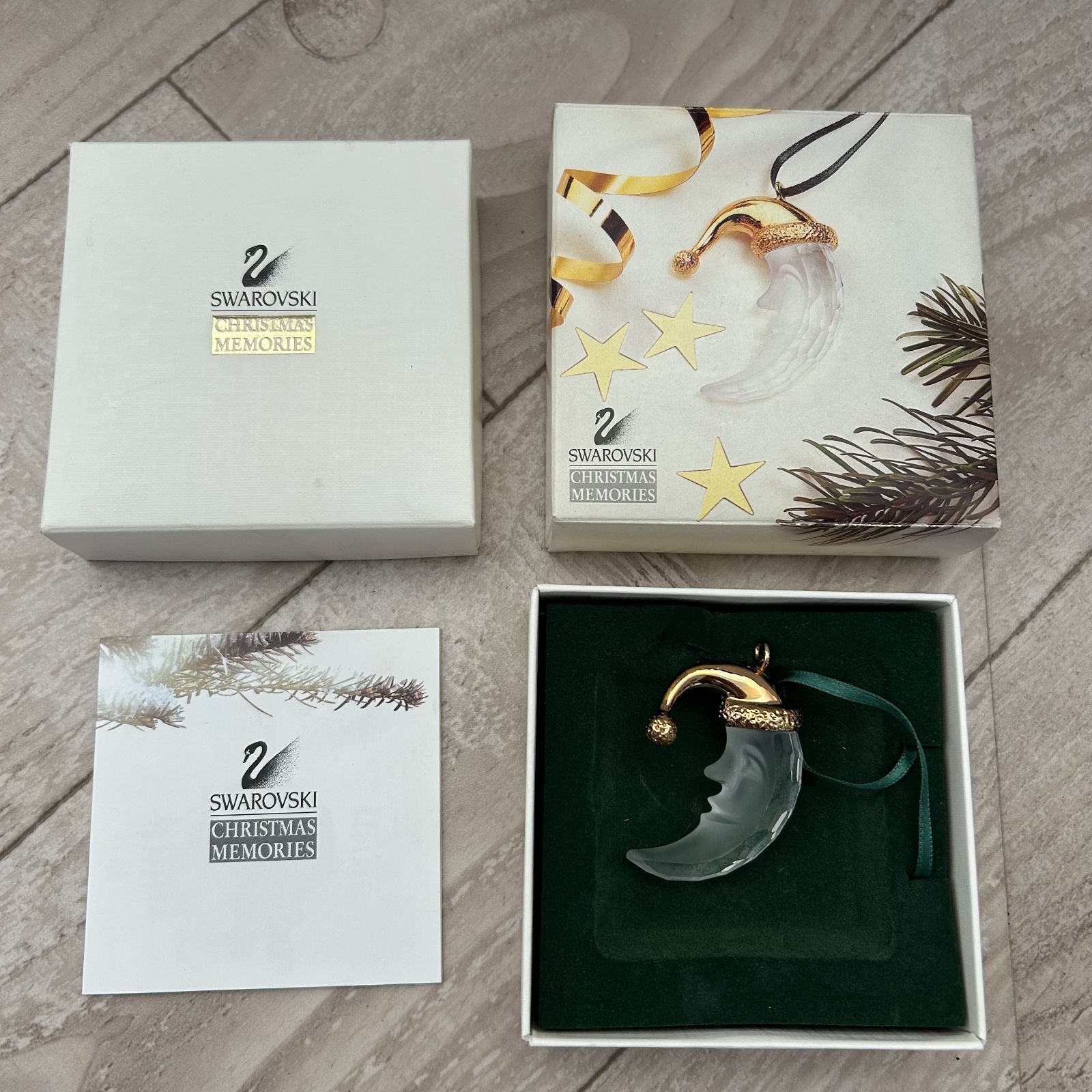 スワロフスキー クリスマスオーナメント 月 ムーン 箱 説明書付き SWAROVSKI